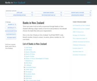 Nzbank.org(Banks in New Zealand) Screenshot