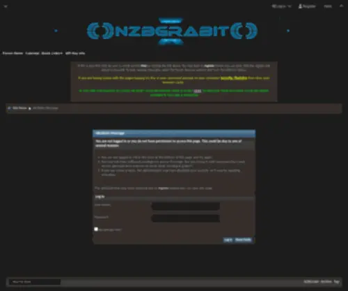 NZBgrabit.xyz(Welcome Page) Screenshot