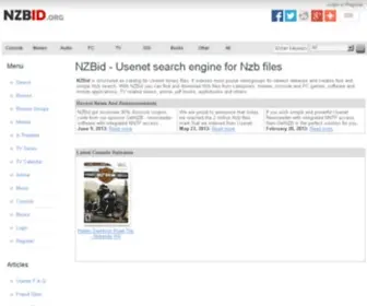 Nzbid.org(Usenet search) Screenshot