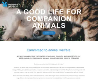 Nzcac.org.nz(Companion Animals New Zealand) Screenshot