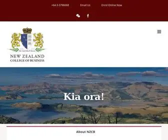 NZCB.ac.nz(An Established First Class Educational Institute to Foster Business Talents) Screenshot