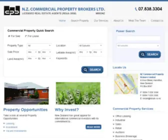 NZCPB.co.nz(Commercial property brokers Hamilton) Screenshot