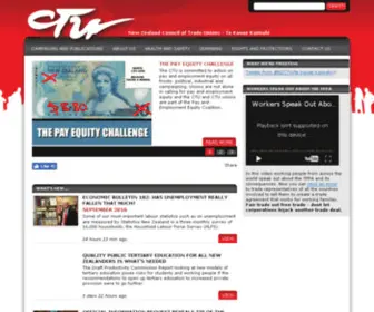 NZctu.org.nz(New Zealand Council of Trade Unions) Screenshot