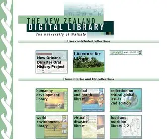 NZDL.org(New Zealand Digital Library) Screenshot