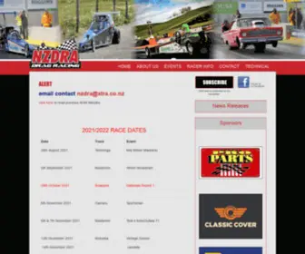 NZdra.co.nz(New Zealand Drag Racing Association) Screenshot