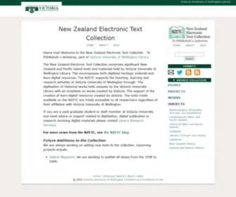 Nzetc.org(New Zealand Electronic Text Collection) Screenshot