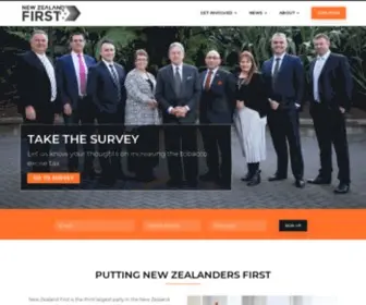 Nzfirst.org.nz(New Zealand First Parliament) Screenshot