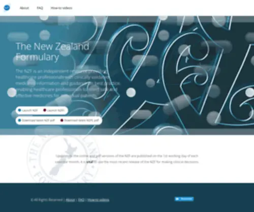 Nzformulary.org(The new zealand formulary) Screenshot