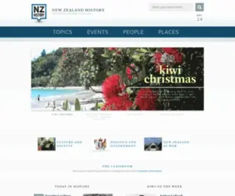Nzhistory.net.nz(New Zealand History) Screenshot
