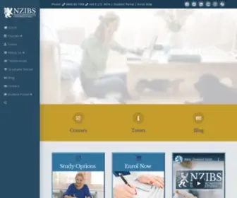 Nzibs.co.nz(Home Study courses in) Screenshot