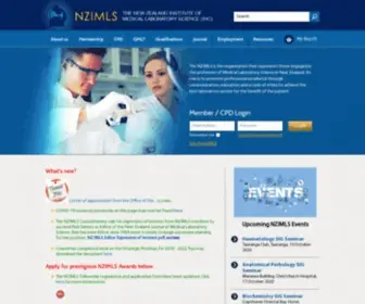 Nzimls.org.nz(New Zealand Institute of Medical Laboratory Science) Screenshot