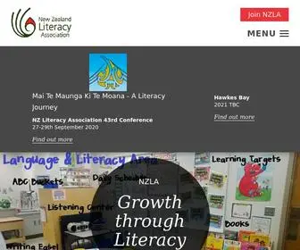 Nzla.org.nz(New Zealand Literacy Association) Screenshot