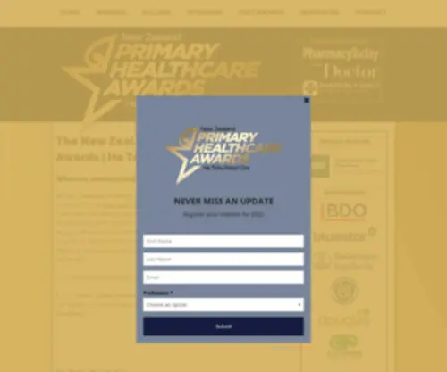 NZphawards.co.nz(Help us show New Zealand how important primary care) Screenshot