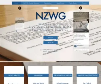 NZWG.org.nz(The New Zealand Writers Guild) Screenshot