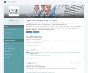 O-H-E.net(The Organization of Healthcare Educators) Screenshot