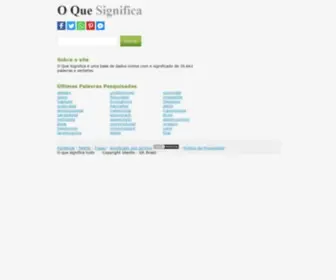 O-Que-Significa.com(Dicionário) Screenshot