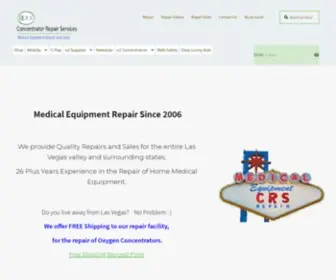 O2CRS.com(Oxygen Medical Equipment Repair and Sales) Screenshot