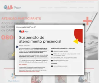 Oabprev-SP.org.br(A previdência complementar para o Advogado) Screenshot