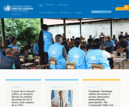 Oacnudh.org.gt(OFICINA DEL ALTO COMISIONADO DE LAS NACIONES UNIDAS PARA LOS DERECHOS HUMANOS EN GUATEMALA) Screenshot