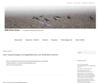 Oagkreisunna.de(Ornithologische Arbeitsgemeinschaft Kreis Unna) Screenshot
