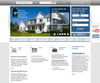Oahi.com(Ontario Association of Home Inspectors) Screenshot