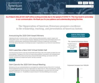 Oah.org(Organization of American Historians) Screenshot