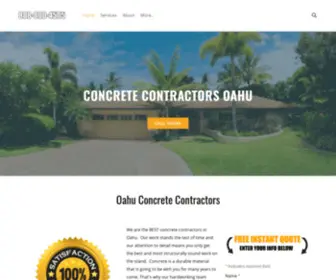 Oahuconcretecontractors.com(Oahu's BEST Concrete Contractors) Screenshot