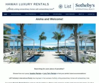 Oahuluxuryrental.com(LIST Sotheby's International Realty) Screenshot