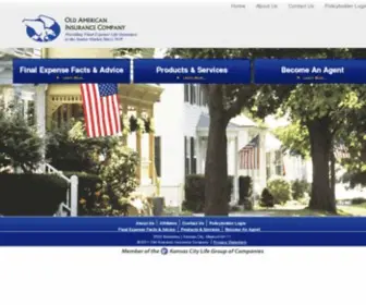 Oaic.com(Old American Insurance Company) Screenshot
