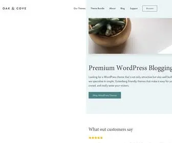 Oakandcove.com(Premium WordPress Themes for Bloggers by Oak & Cove) Screenshot