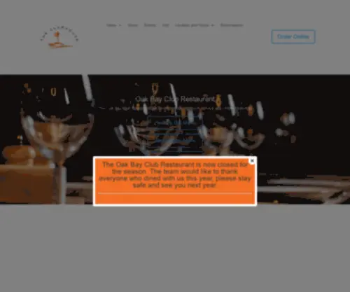 Oakbayclub.com(The Clubhouse Restaurant at Oak Bay) Screenshot