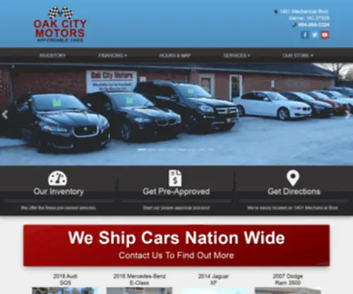 Oakcitymotors.com(Used Cars Raleigh NC) Screenshot