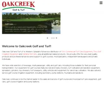 Oakcreekgolf.com(Oakcreek Golf and Turf Inc) Screenshot