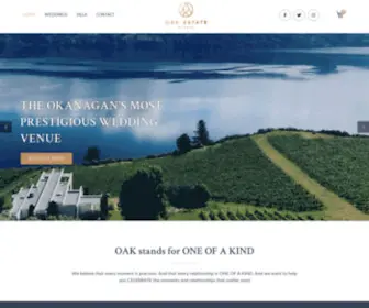 Oakestatewinery.com(The Okanagans Most Prestigious Wedding Venue) Screenshot