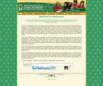 Oakforestschool.com(The Oak Forest Montessori School) Screenshot