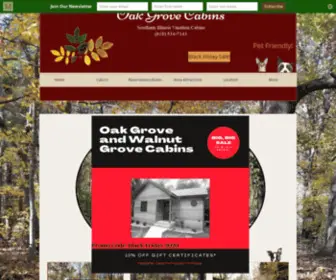 Oakgrovecabin.com(Oak Grove Cabins) Screenshot