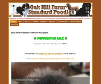 Oakhillfarmstandardpoodles.com(Standard Poodle Breeders in Wisconsin at Oak Hill Farm) Screenshot