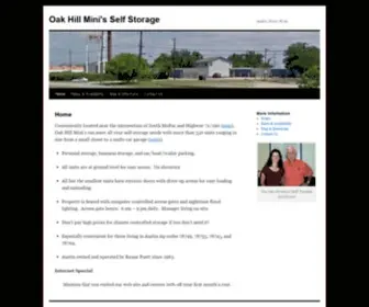 Oakhillminis.com(Oak Hill Mini's Self Storage) Screenshot