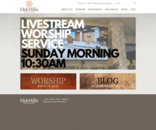 Oakhillspca.com(Oak Hills Presbyterian Church) Screenshot
