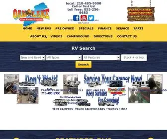 Oaklakerv.com(Oak Lake RV Sales and Service in Moose Lake) Screenshot