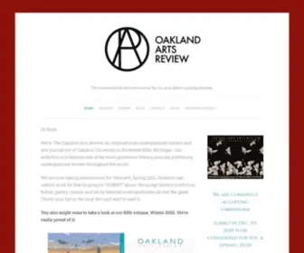 Oaklandartsreview.com(The international literary journal by) Screenshot
