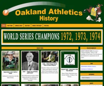 Oaklandathleticshistory.com(Oakland Athletics History) Screenshot