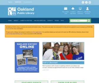 Oaklandlibrary.org(Oakland Public Library) Screenshot