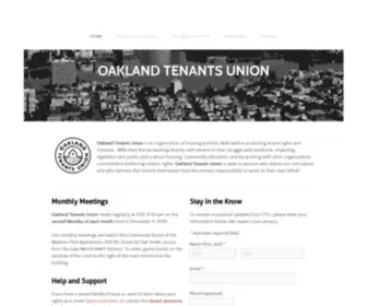 Oaklandtenantsunion.org(Renter and tenant rights for east bay and oakland california) Screenshot