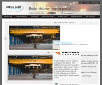 Oakleysteel.co.uk(Boiler plate steel) Screenshot