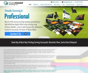 Oakmead.com(Same Day Printing Sunnyvale San Francisco Bay Area) Screenshot