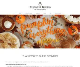 Oakmontbakery.com(We Create Delicious Memories) Screenshot