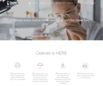 Oaknethealthcare.com(Healthcare Companies in India) Screenshot