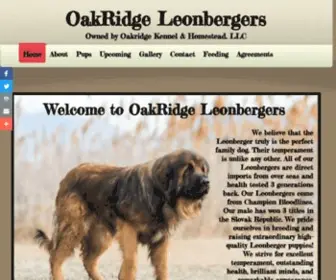 Oakridgeleonbergers.com(Oak Ridge Leonbergers) Screenshot