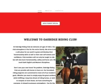 Oakridgeridingclub.net(Oakridgeridingclub) Screenshot